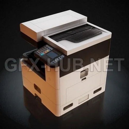 Office MFU Printer (max, fbx, obj) 3D model – 5423