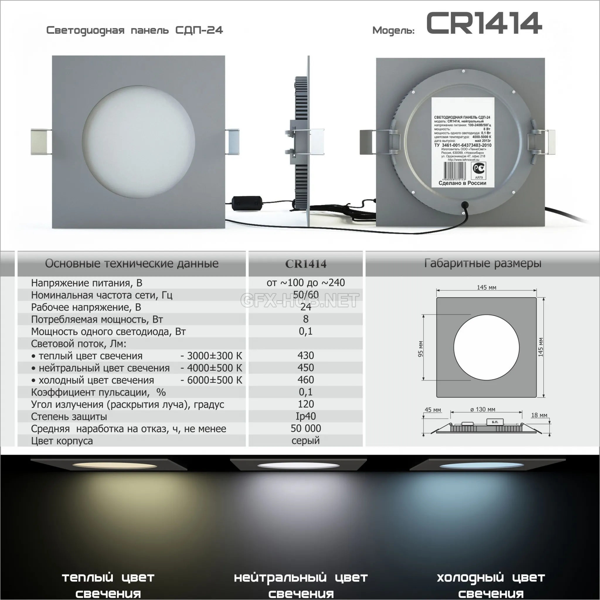 LED panel PSD-24 (CR1414) – 5445
