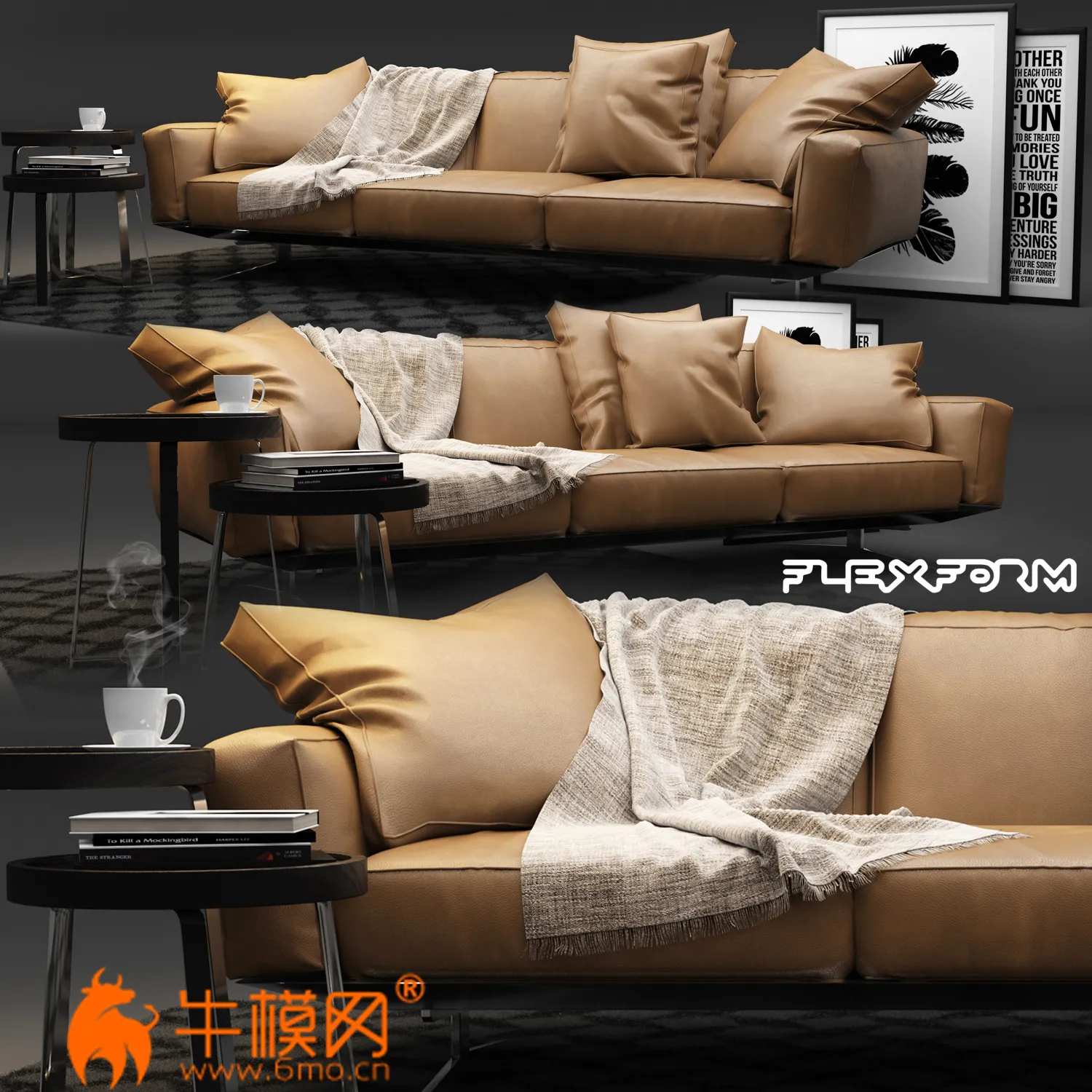 Flexform Soft Dream Sofa (max 2012 Vray) – 5977