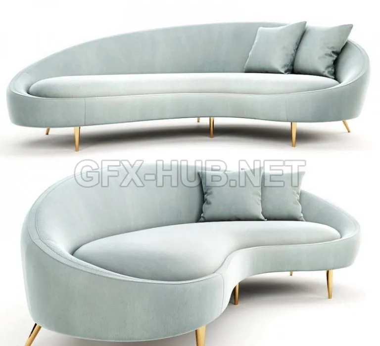Jonathan Adler Ether Curved Sofa – 5993