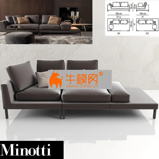 Modular sofa minotti – 6044