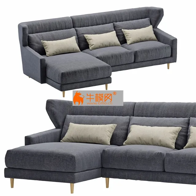 Sofa corner SANCAL folk 3D model – 6104