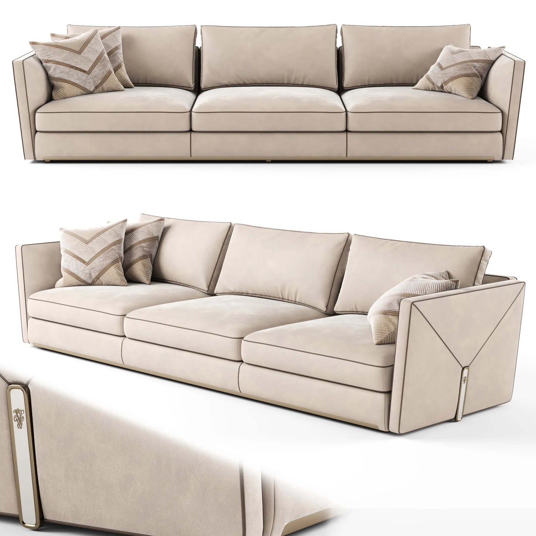 Visionnaire Bastian 3 seater sofa_02 (Vray) – 6189