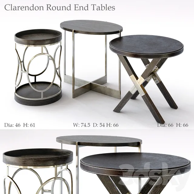 Bernhardt Clarendon Round End Tables – 6225