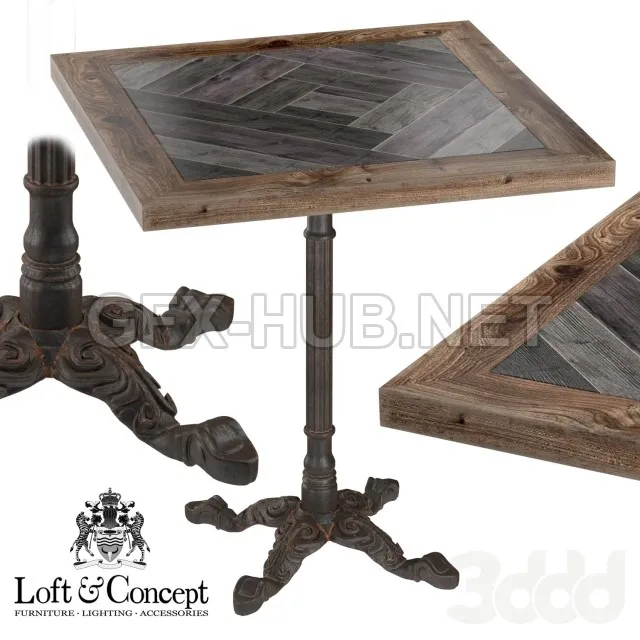 CAST IRON AND WOOD RESTAURANT TABLE – 6246