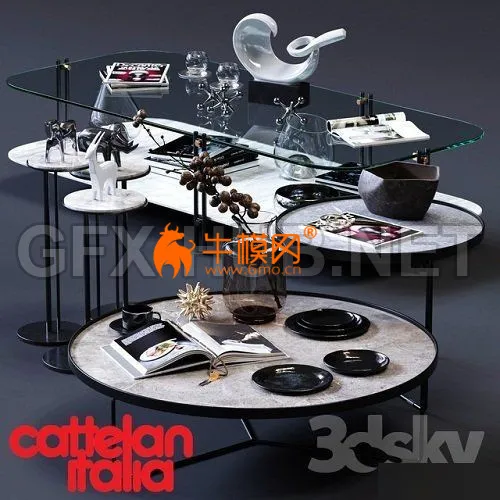 Cattelan Italia Coffee Tables Set 02 – 6248