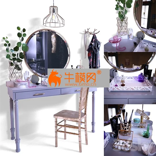 Dressing table with decorative filling – 6307