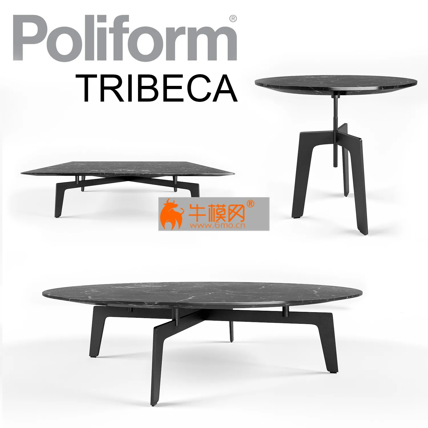 Poliform Tribeca Table Set x 3 – 6391