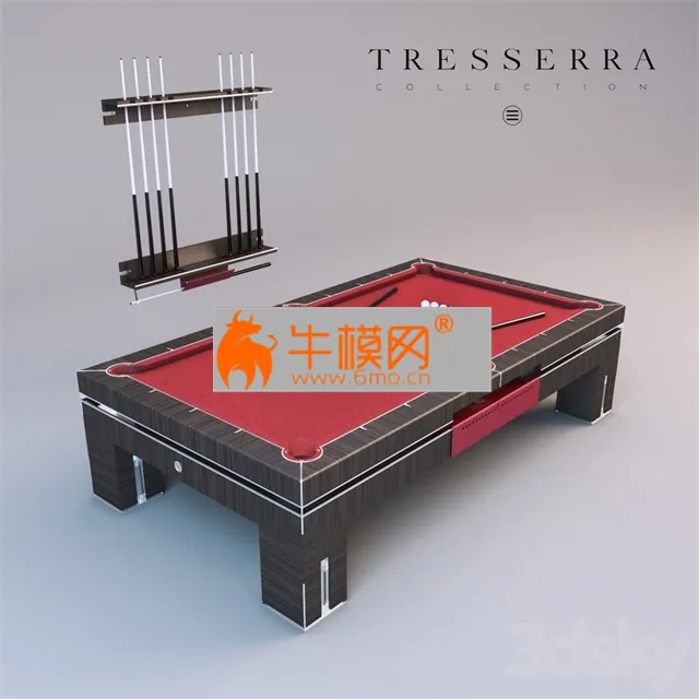Pool table and cue rack Tresserra Bolero. Pool table and Cue Rack – 6395