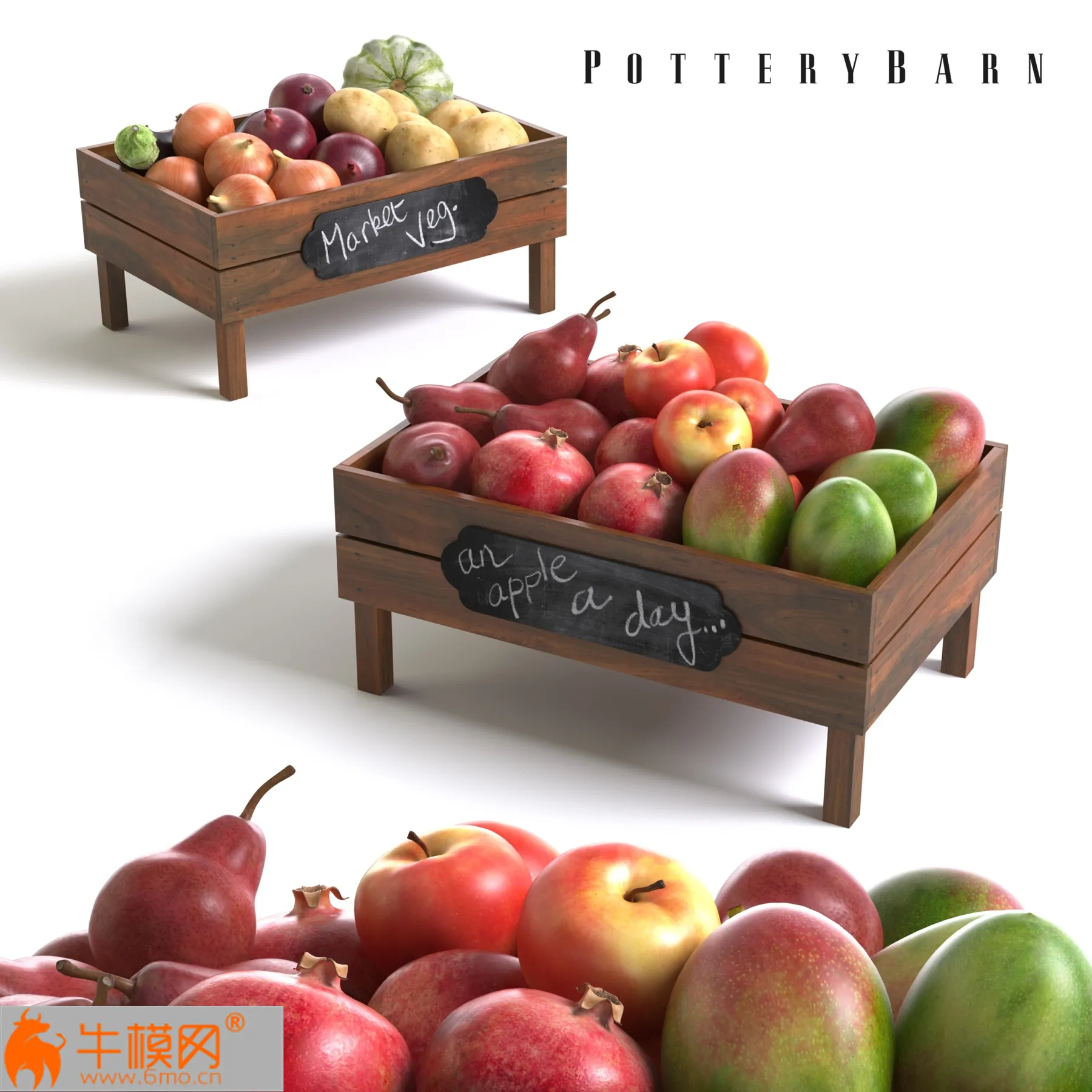 Pottery Barn Stackable Fruit and Vegetable Crates – 6402