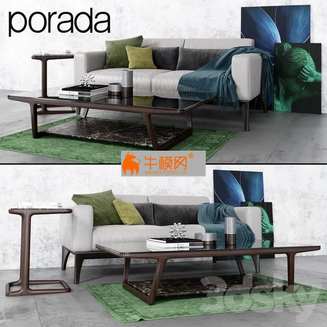 Sofa and tables Porada – 6431