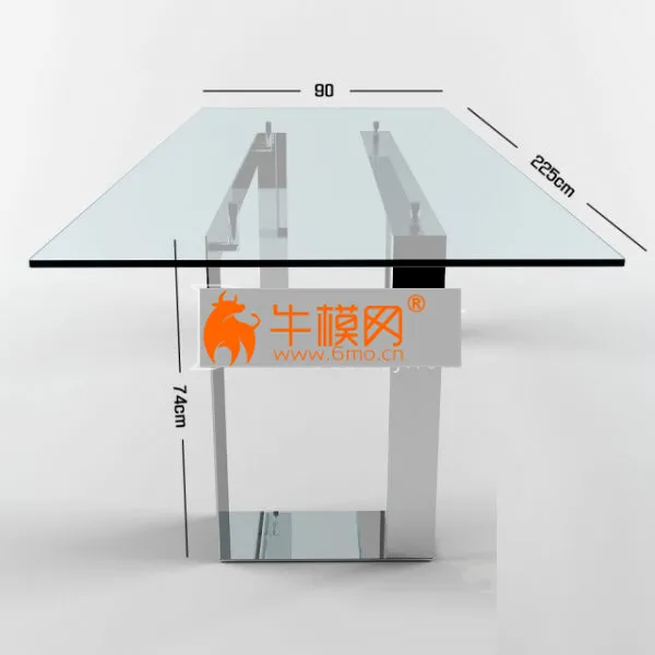 Tonelli Design MILES Rectangular glass table – 6479
