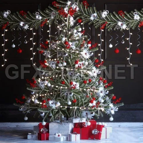 Christmas tree 3d model – 6526