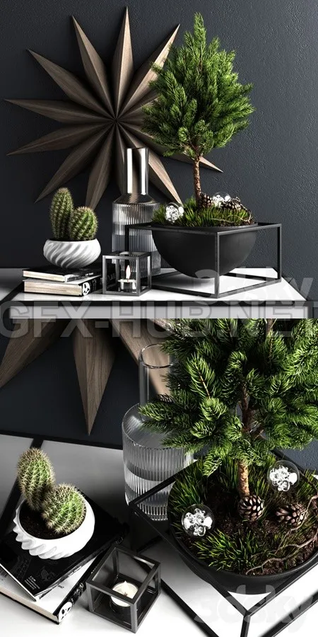 Decor set with pine tree – 6528