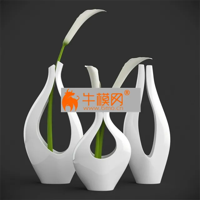 Calla lilies vases  77-88 – 6628