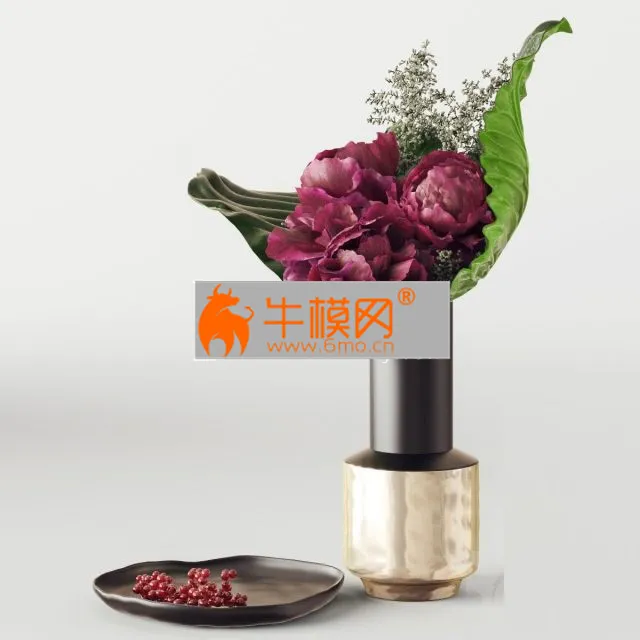 KARE design vase with peonies bouquet – 6639