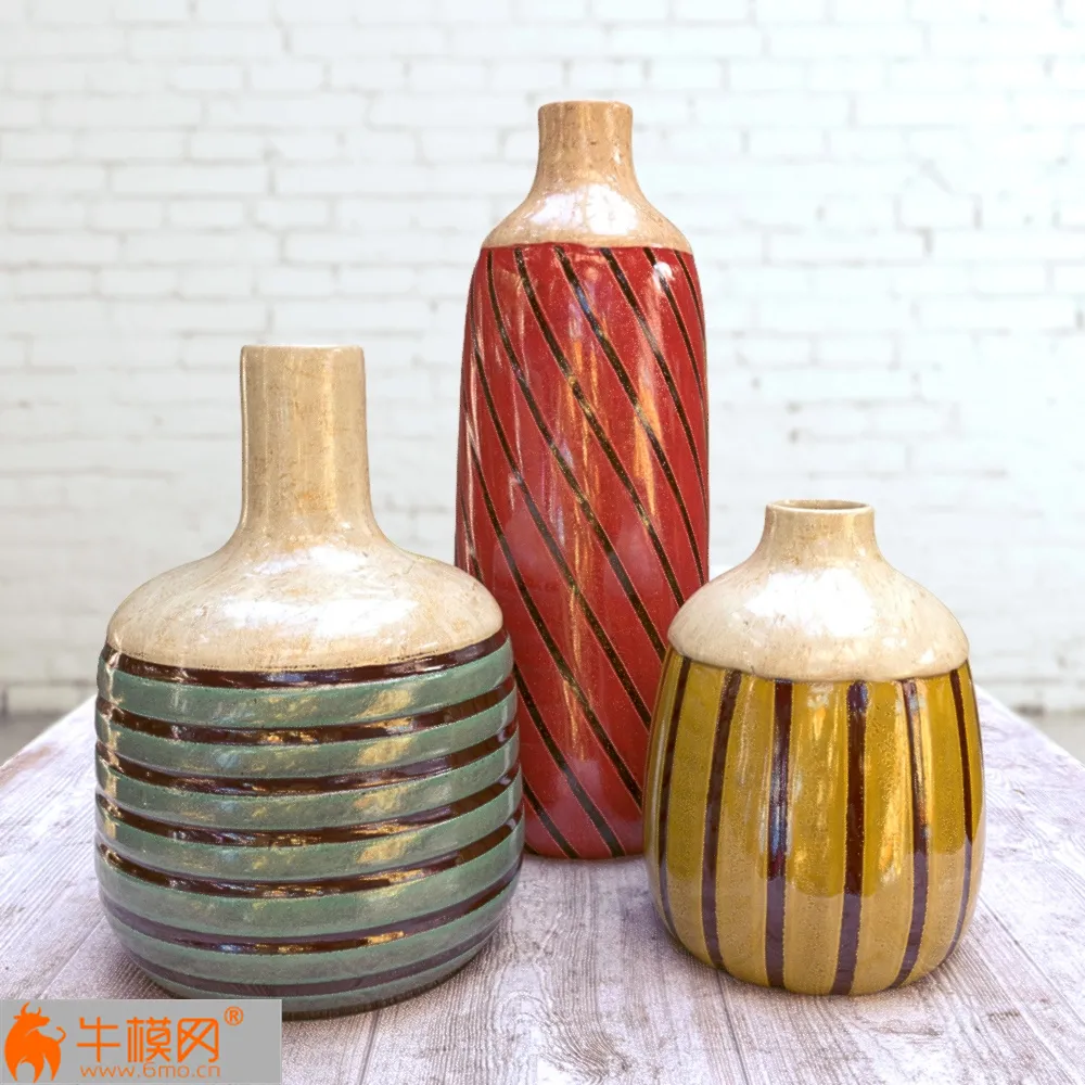 Rio Franco Ceramic Vases Set of 3 – 6647
