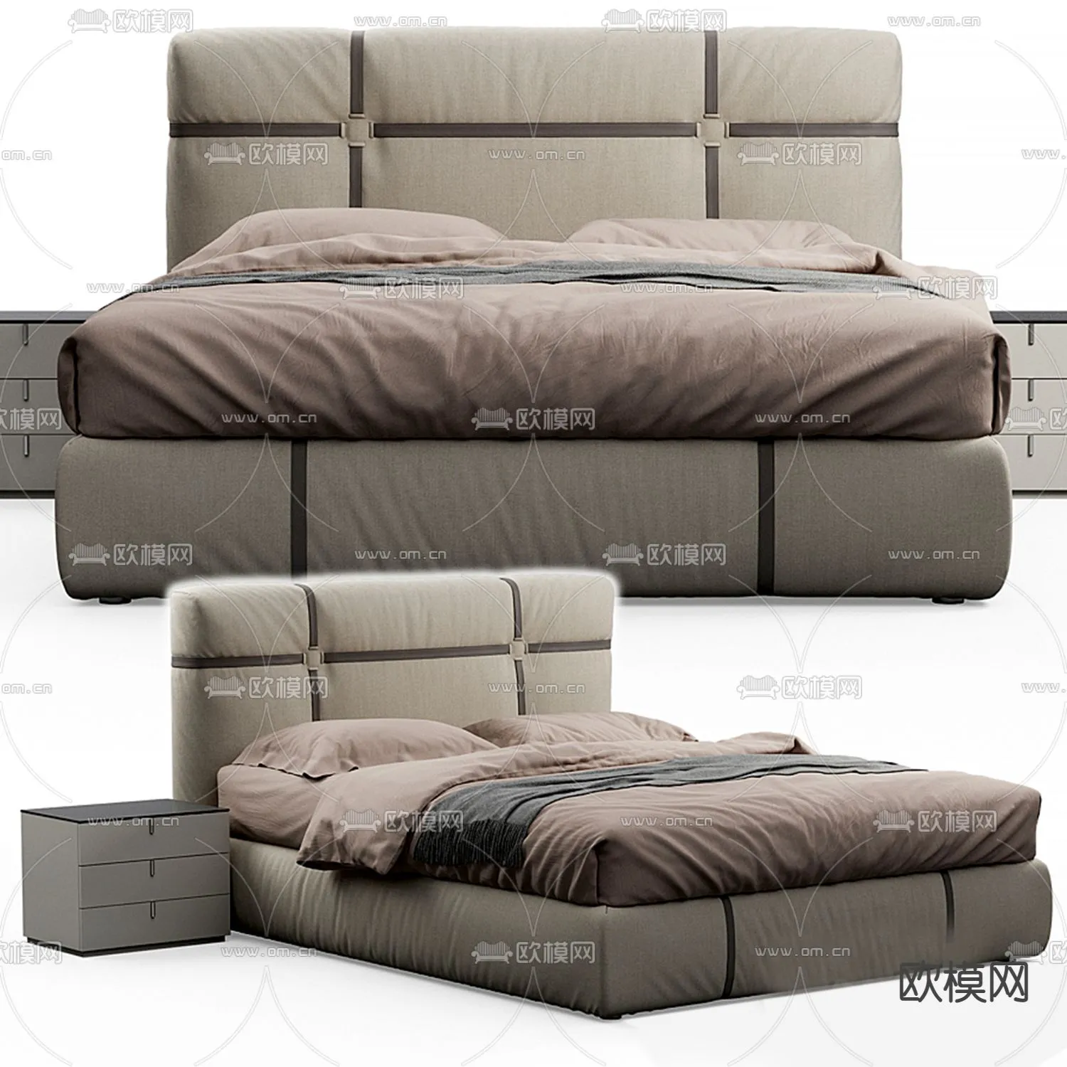 MINOTTI BED – 3DSMAX MODEL – 012
