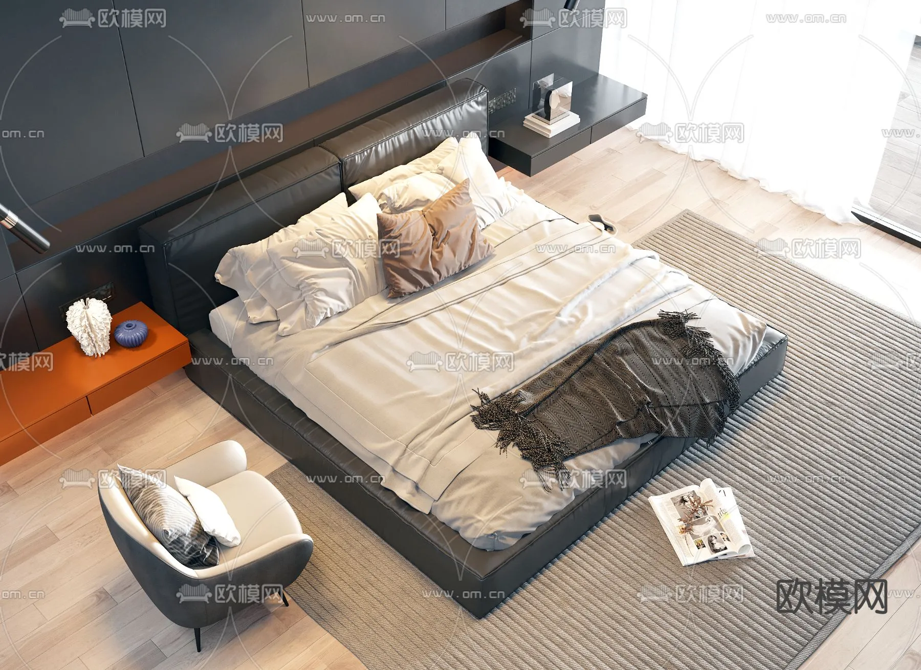 MINOTTI BED – 3DSMAX MODEL – 110