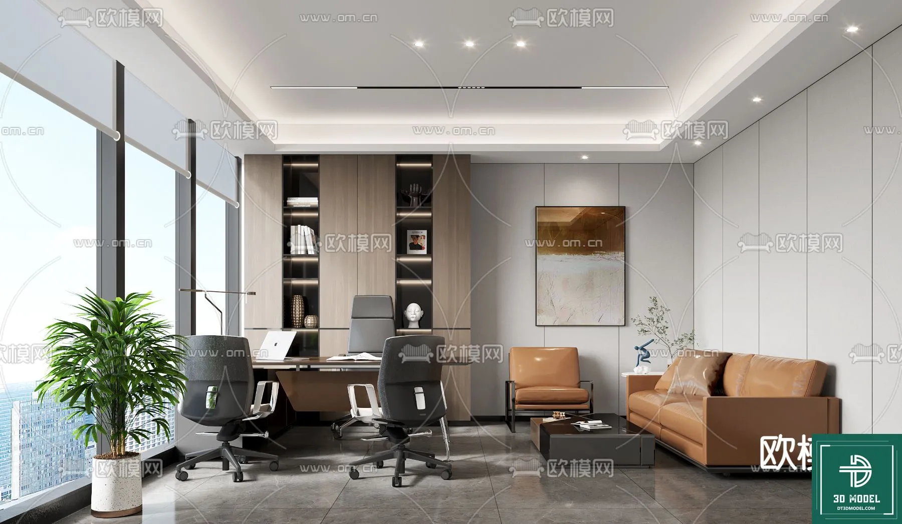 OFFICE ROOM FOR MANAGER – 3DMODEL – 075