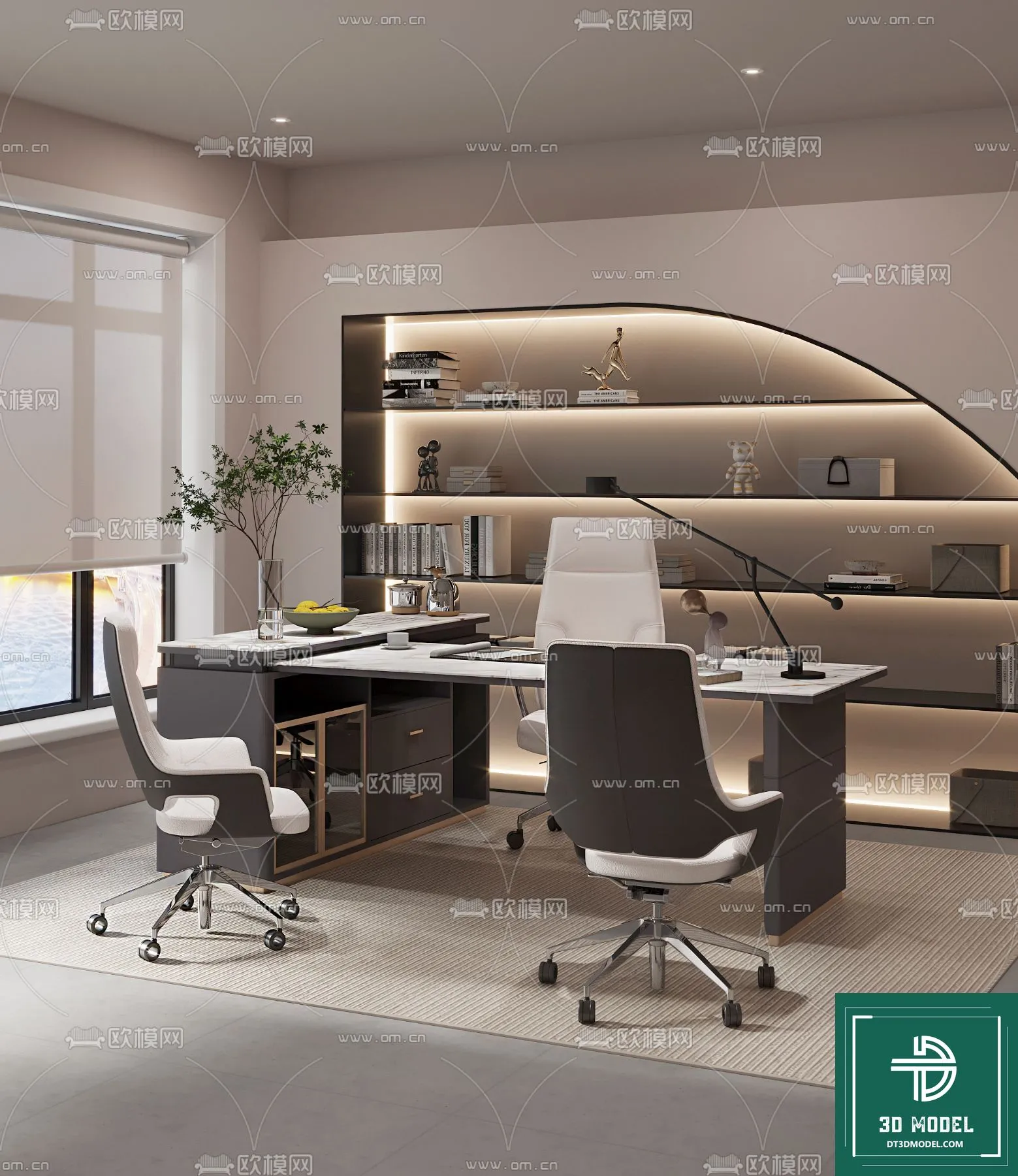 OFFICE ROOM FOR MANAGER – 3DMODEL – 076