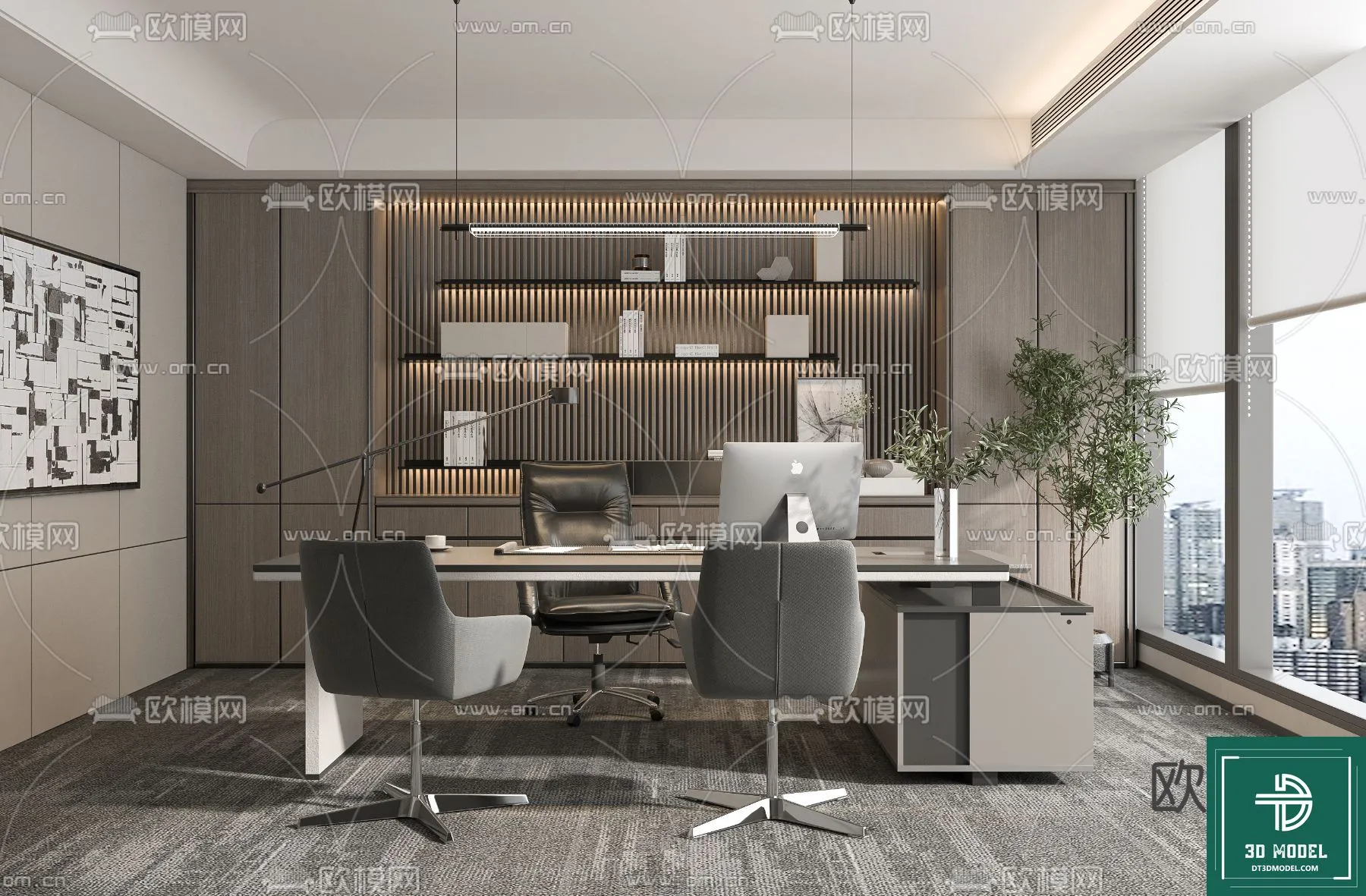 OFFICE ROOM FOR MANAGER – 3DMODEL – 092