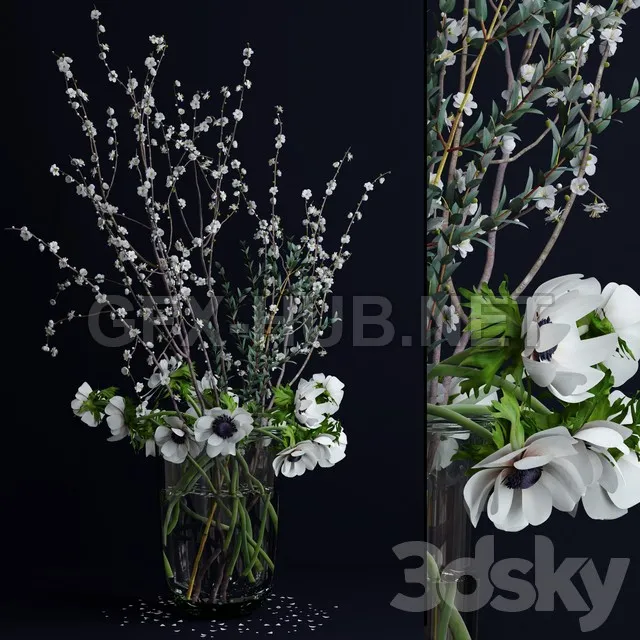 Anemones and branches – 989