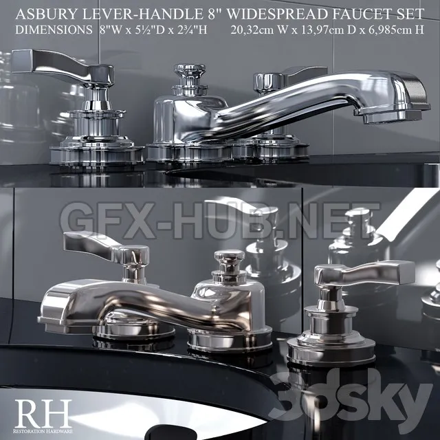 PRO MODELS – ASBURY LEVER-HANDLE 8 WIDESPREAD FAUCET SET