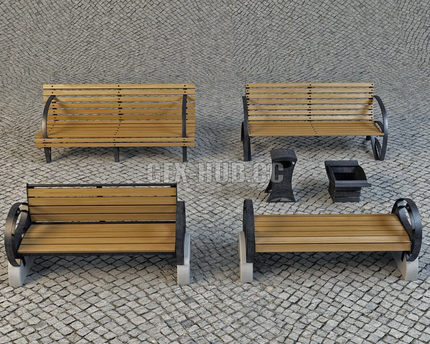 PRO MODELS – Benches and urns (4 models)