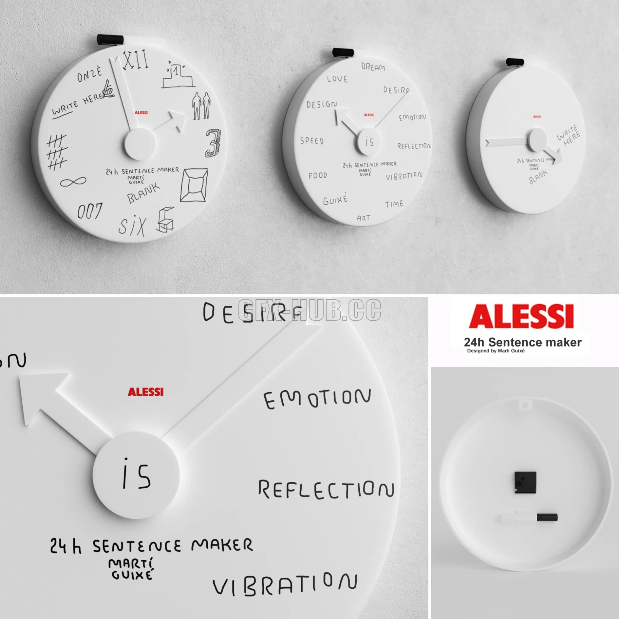 PRO MODELS – Blank Wall Clock MGU02 by Alessi