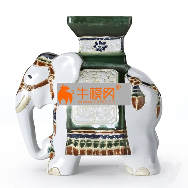 PRO MODELS – Ceramic Elephant Garden Stool