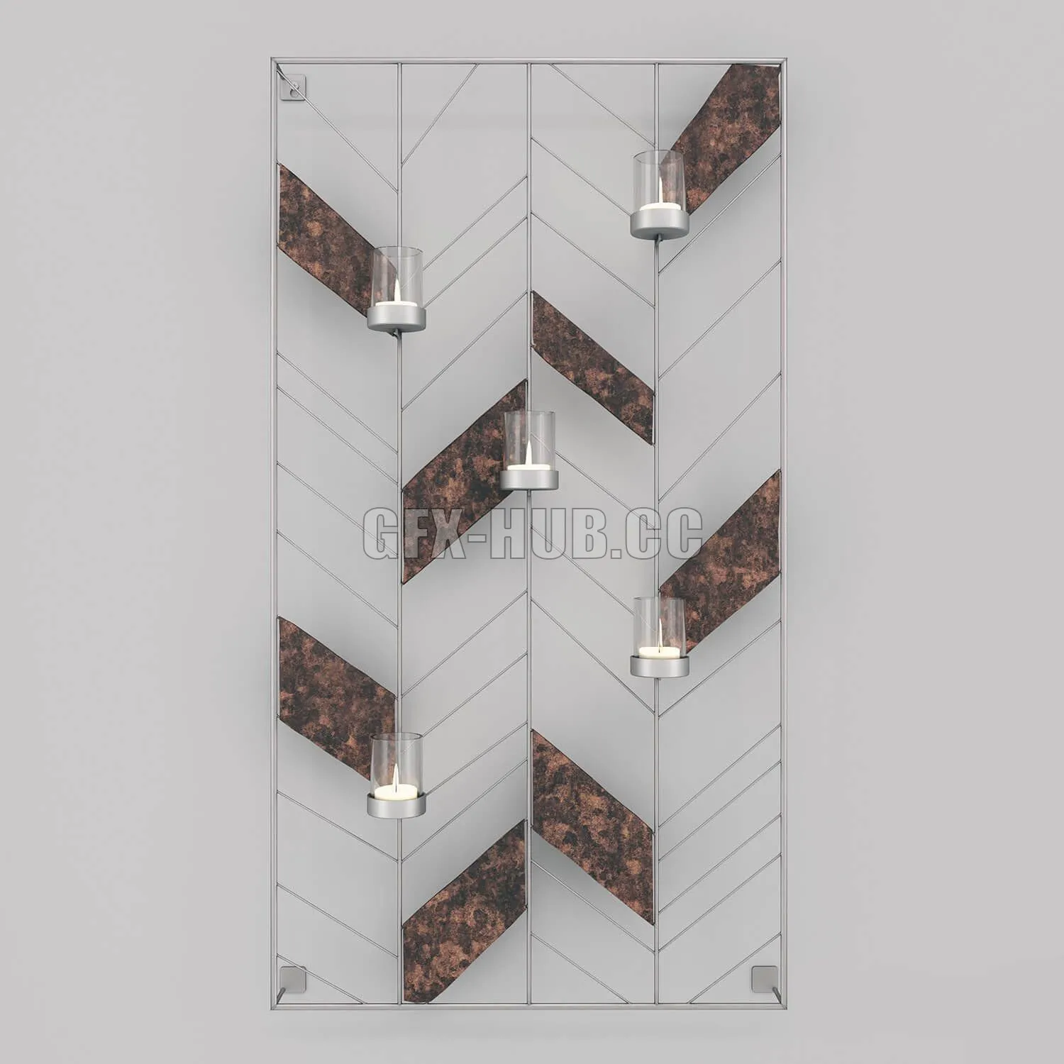 PRO MODELS – Chevron Metal Wall Candle Holder