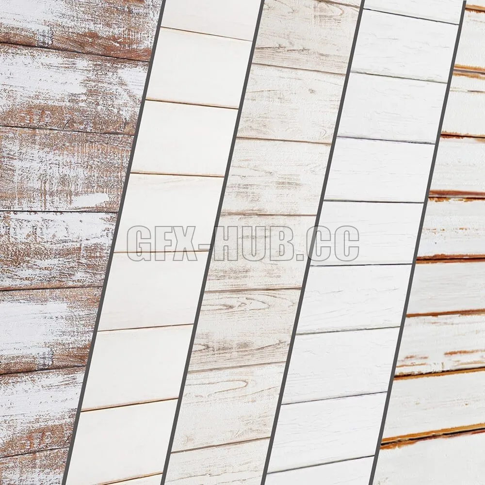 PRO MODELS – Collection of white panels made of wood 5 pcs