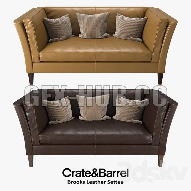PRO MODELS – Crate & Barrel – Brooks Leather Settee