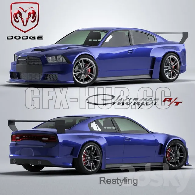 PRO MODELS – DODGE CHARGER 2012 low-poly