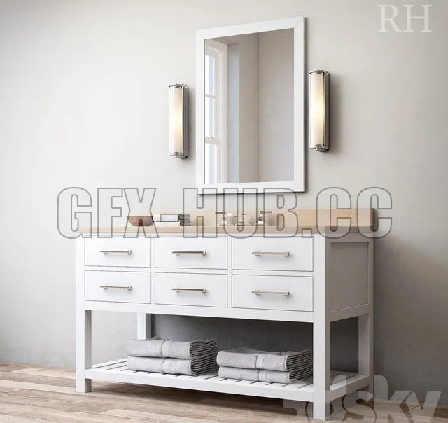 PRO MODELS – Hutton single Extra-Wide washstand