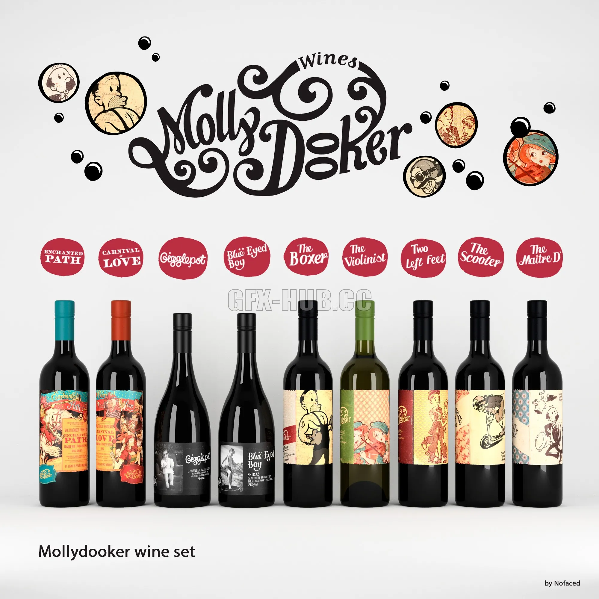 PRO MODELS – Set of wine Mollydooker (9 bottles)