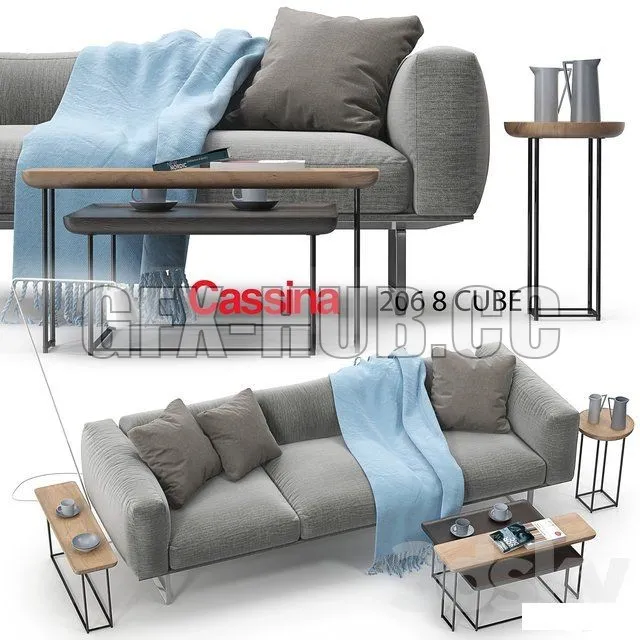 SOFA – Cassina 206 cube sofa set