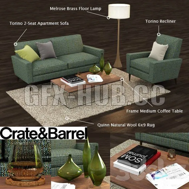 SOFA – Crate and Barrel Torino Apartment Sofa