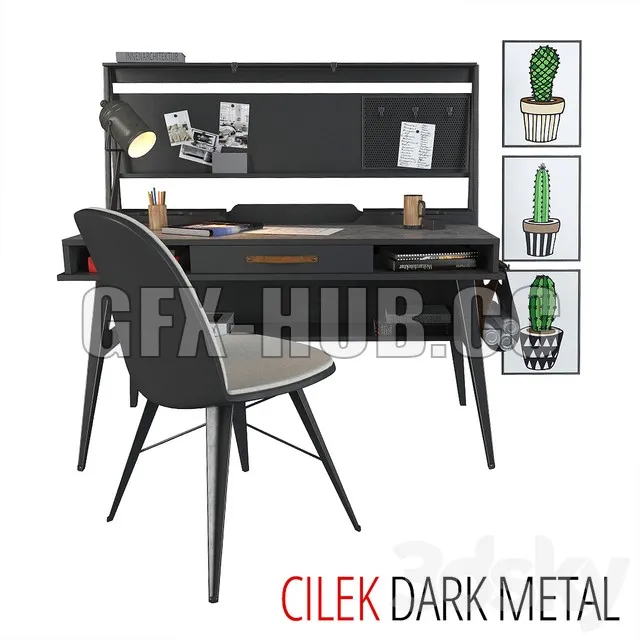 TABLE – CILEK Dark Metal Writing table