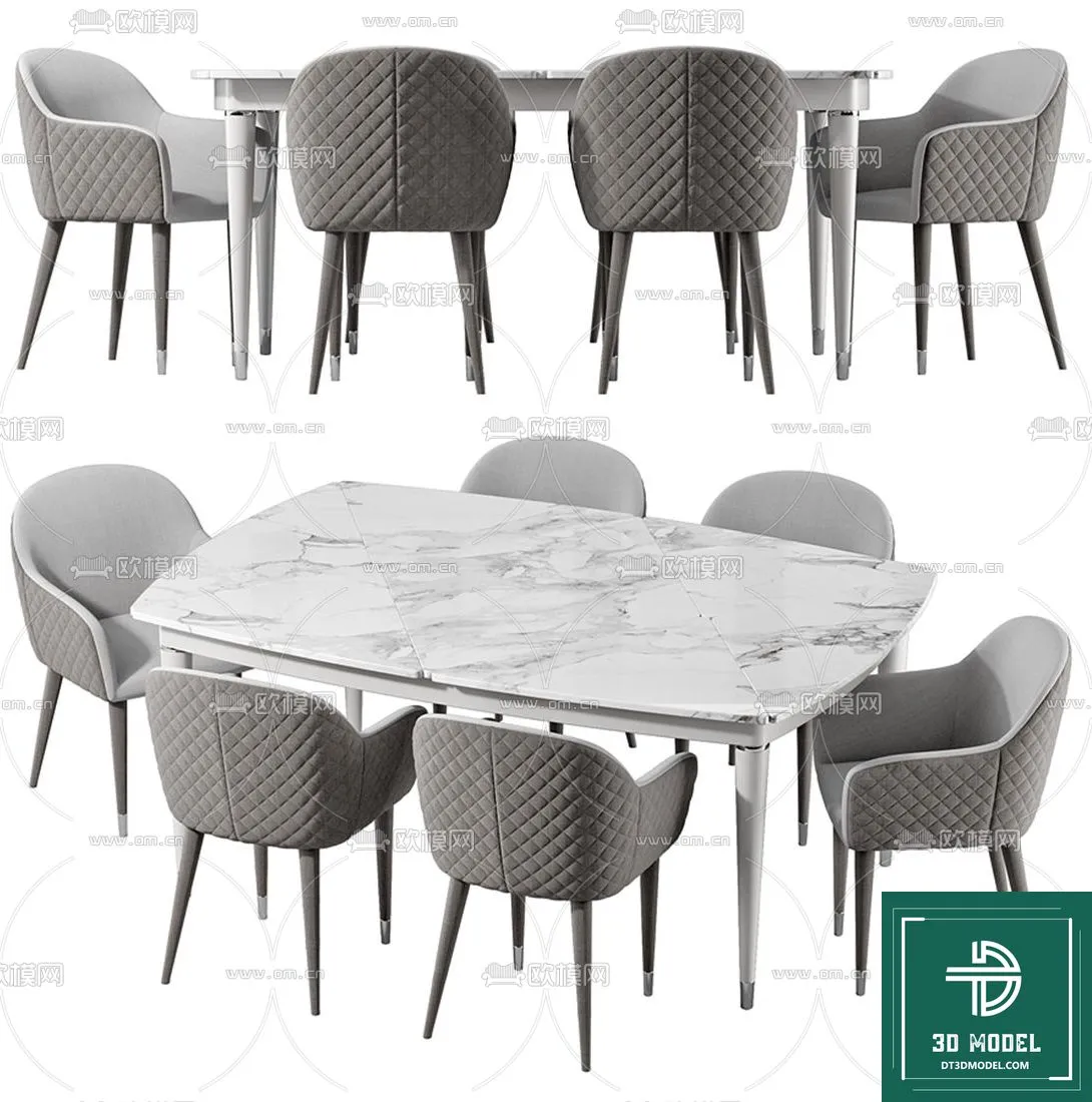 LUXURY – 3D Models – DINING TABLE SETS – 001