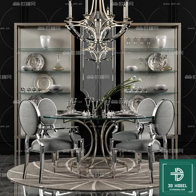 LUXURY – 3D Models – DINING TABLE SETS – 011