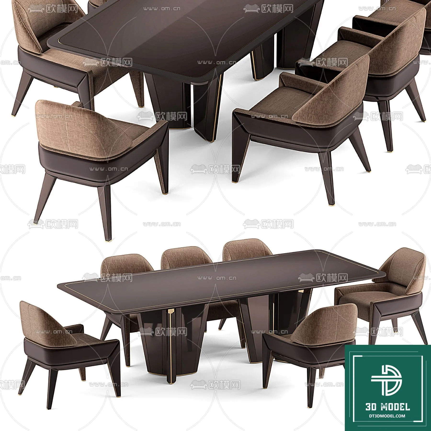 LUXURY – 3D Models – DINING TABLE SETS – 026