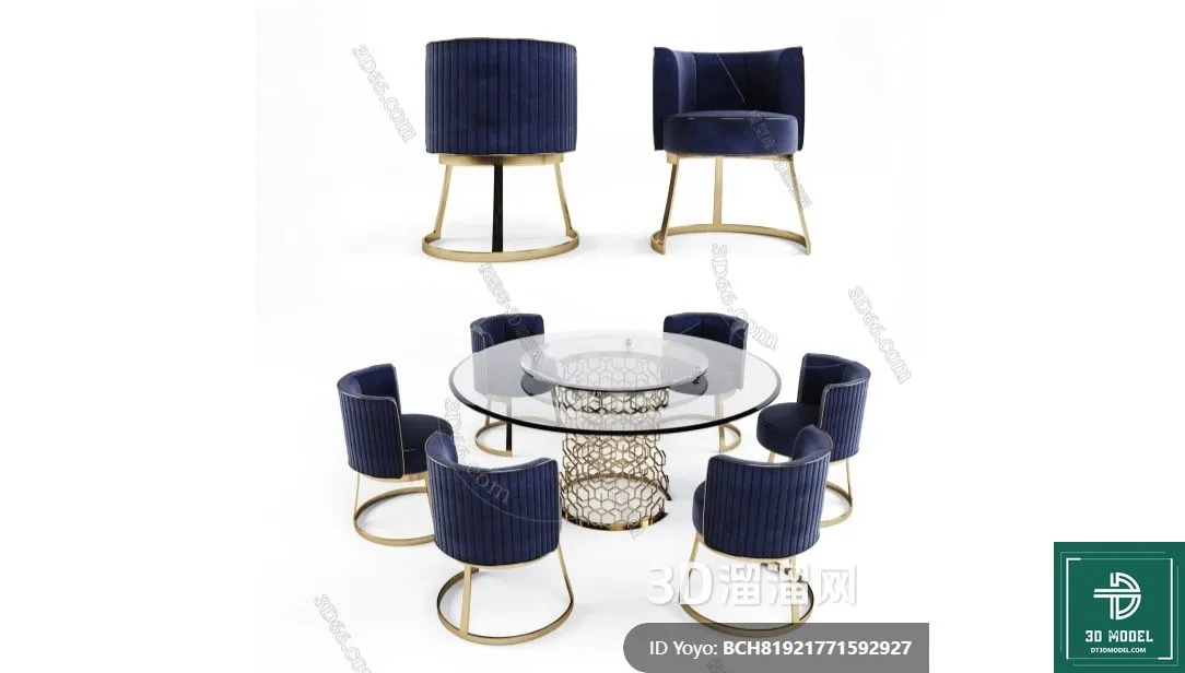 LUXURY – 3D Models – DINING TABLE SETS – 038