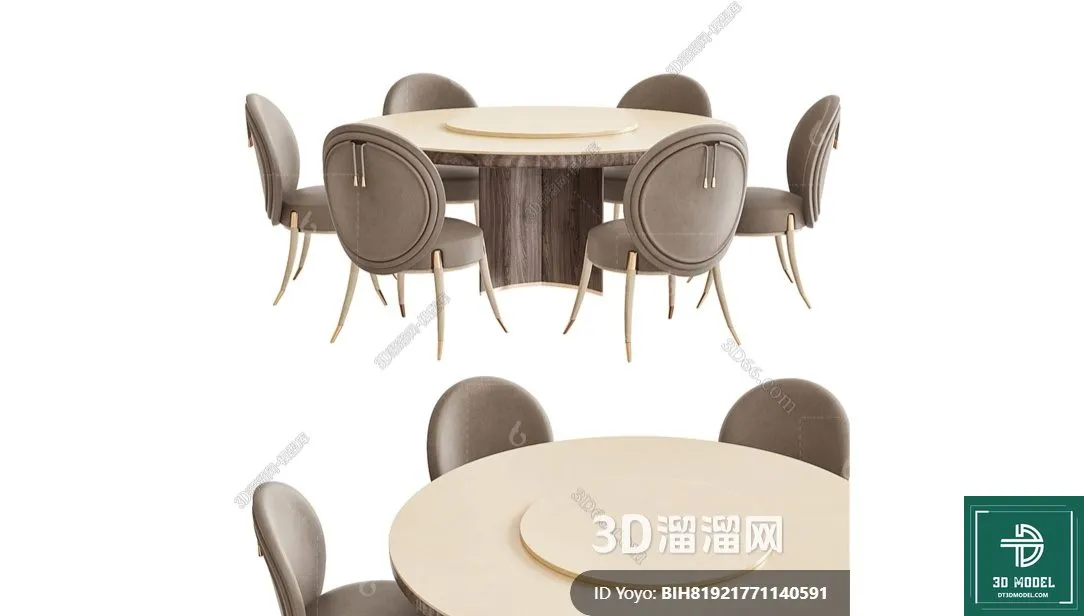LUXURY – 3D Models – DINING TABLE SETS – 042