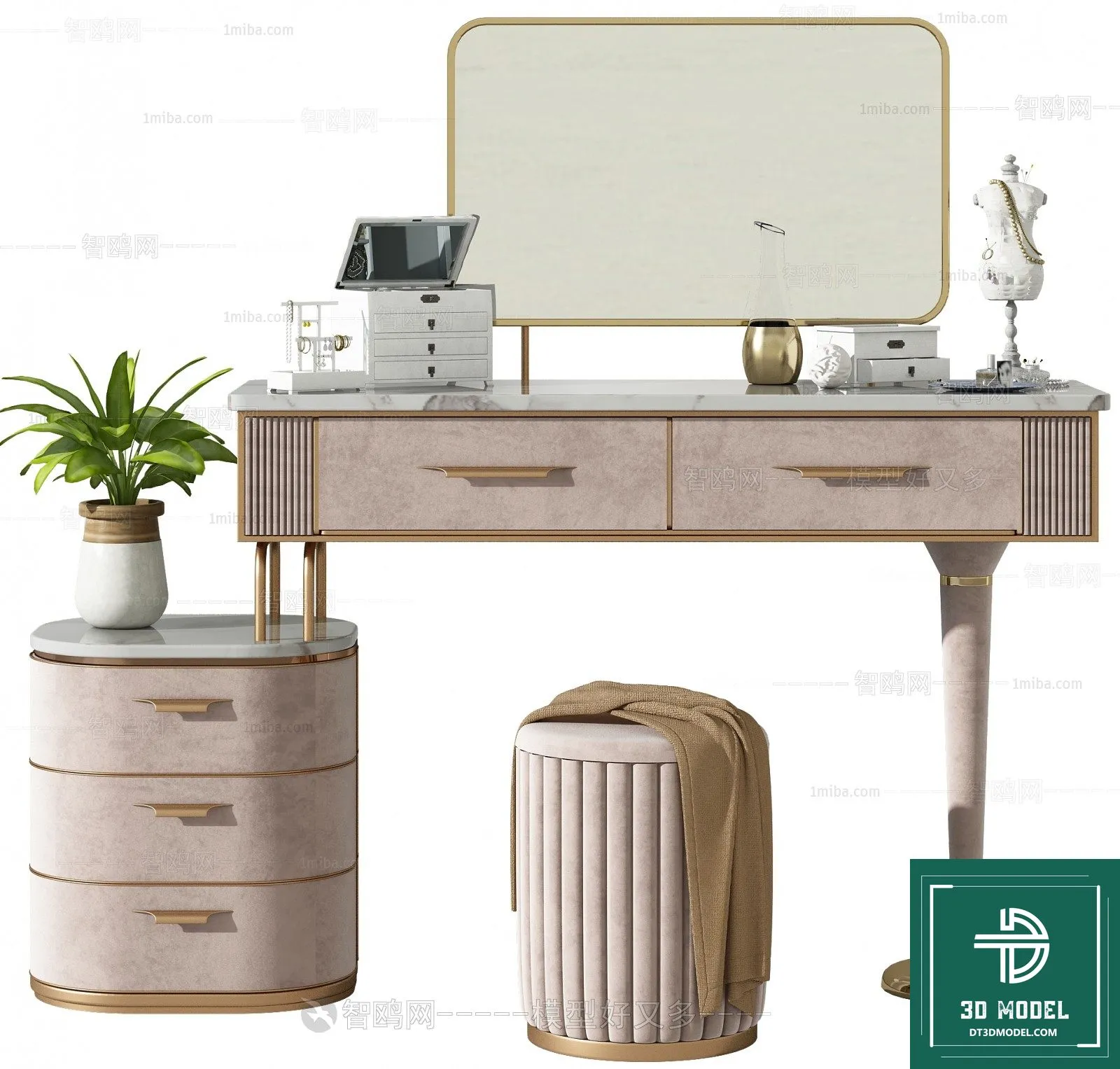 LUXURY – 3D Models – DESSING TABLES – 029