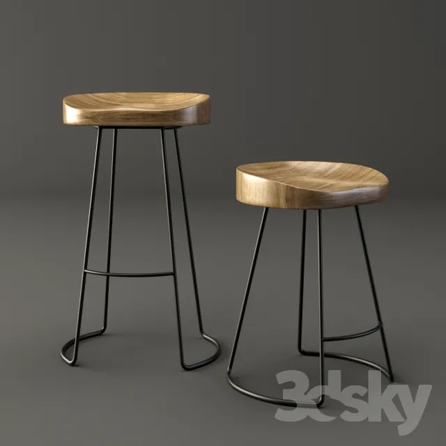 3DS MAX – Chair – Stool – 1659