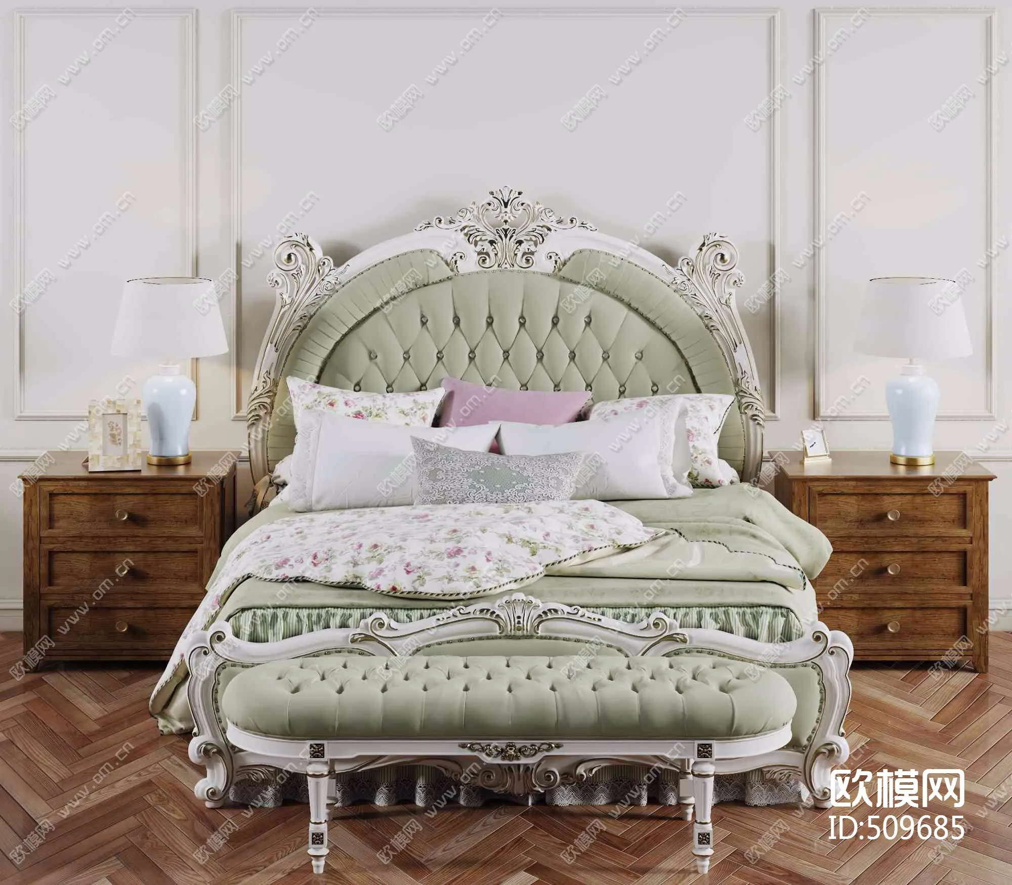 CLASSIC – BED – 3DS MAX MODELS – 043