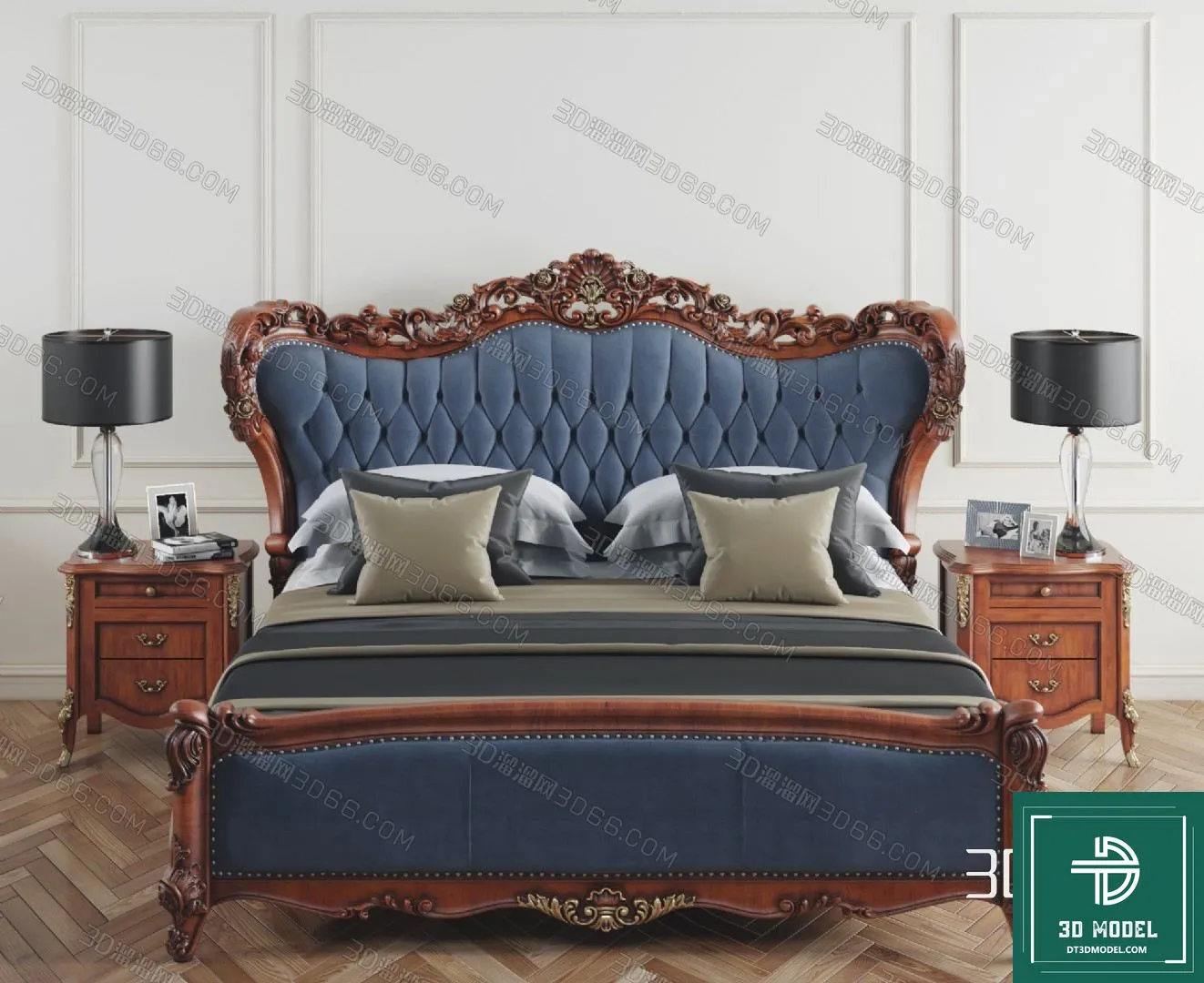 CLASSIC – BED – 3DS MAX MODELS – 066