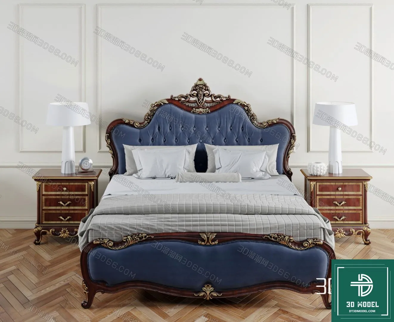 CLASSIC – BED – 3DS MAX MODELS – 068